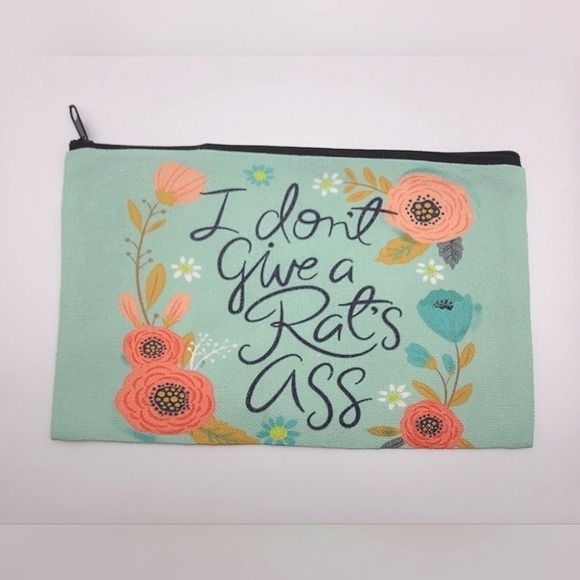 Floral Print Cosmetic Storage Canvas Like Bag - Picture 7 of 7